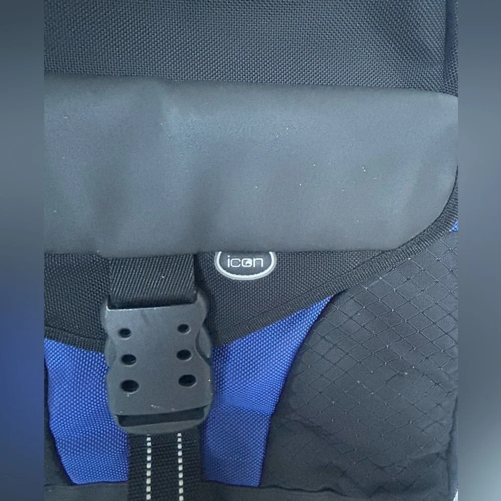 Icon Laptop Tech Pack, 16” Black And Blue‎ Multiple Compartments Sturdy